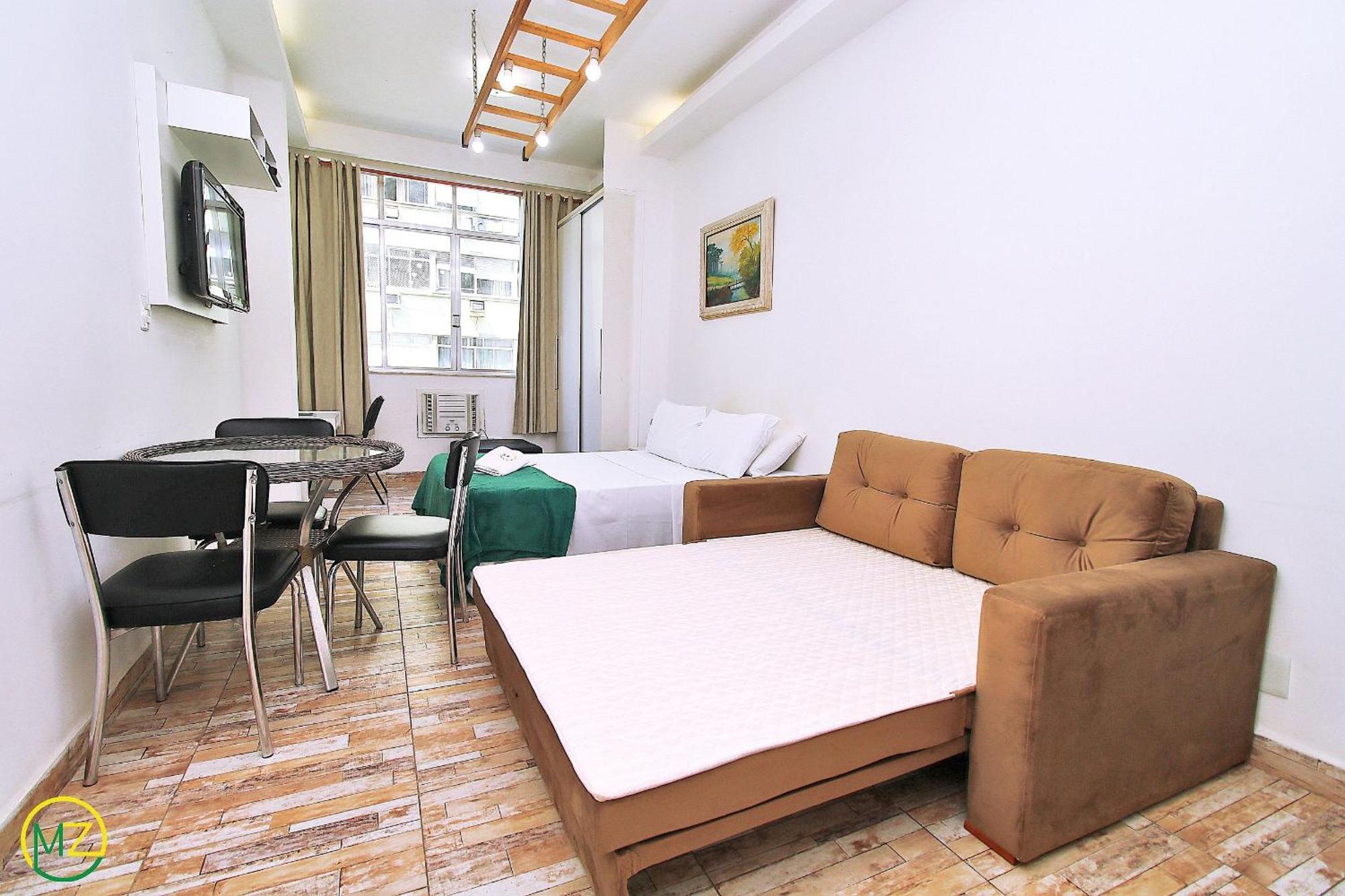 Studio Para 4 Pessoas Com Vista Mar Em Copacabana Rio de Janeiro Kültér fotó